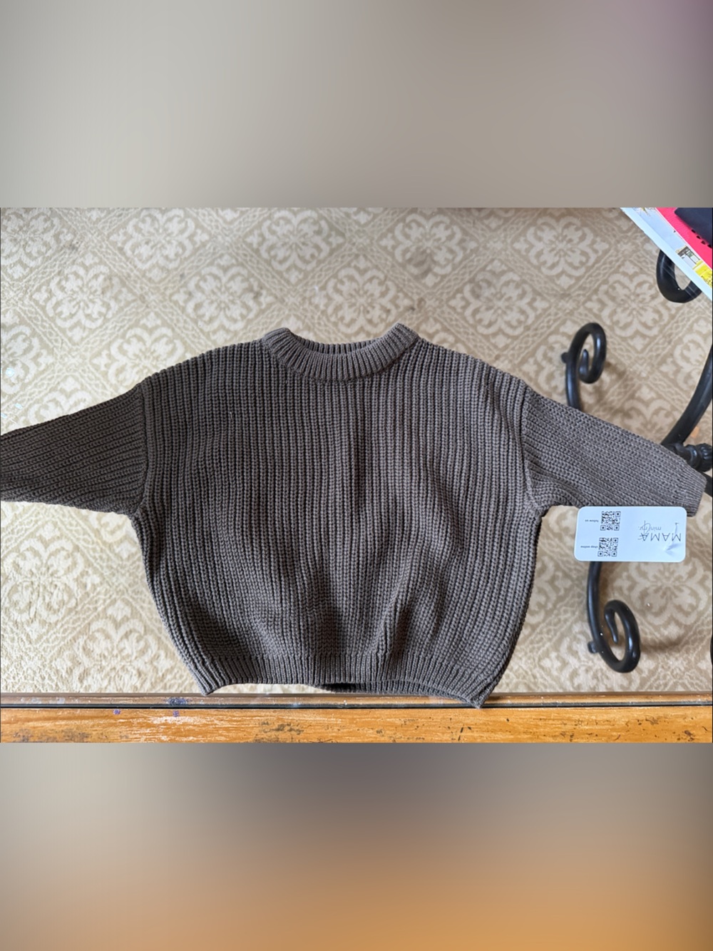 Mama boutique chunky Knit Sweater - Olive 3-6 months NWT